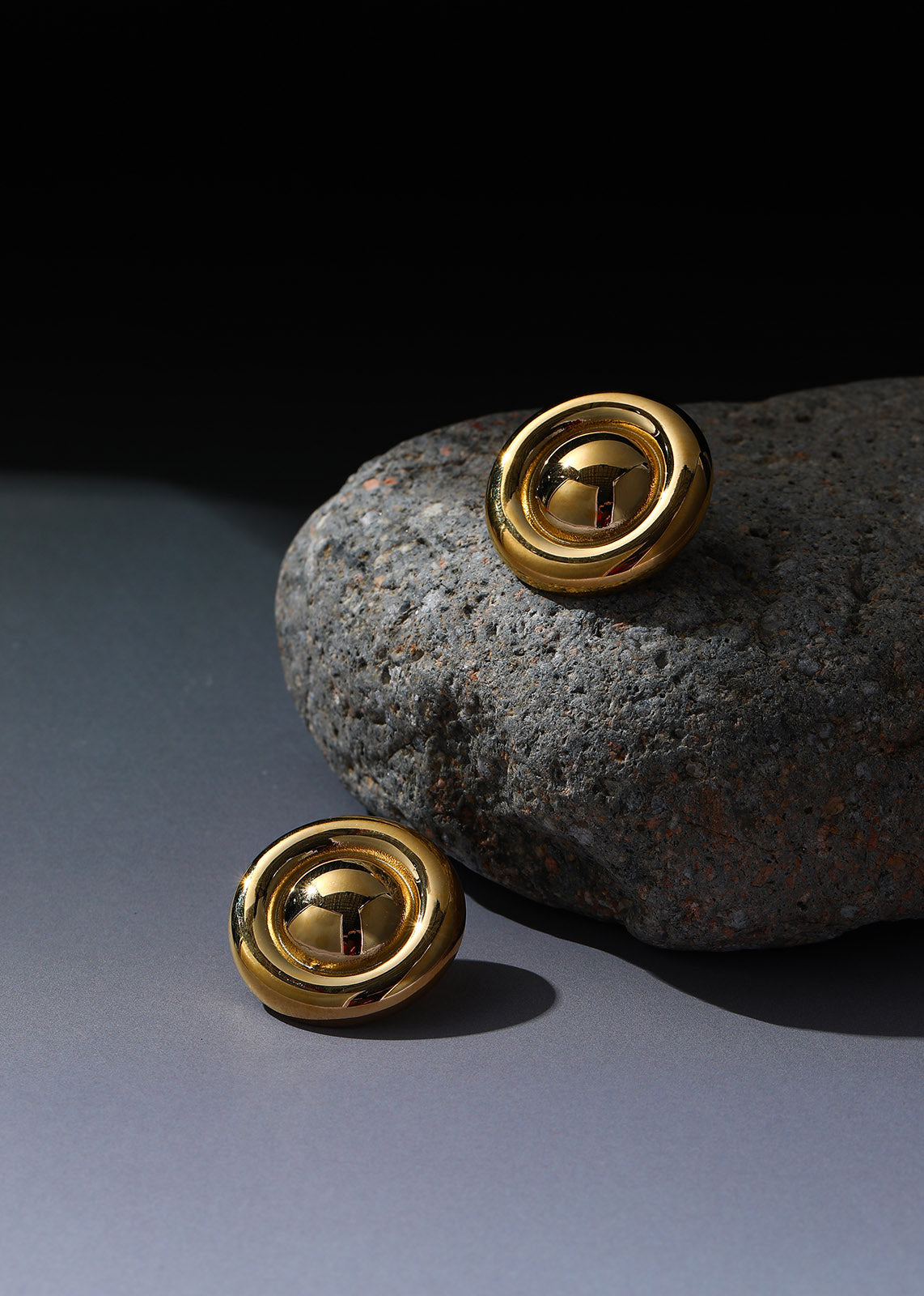 House Gold Studs - Heritage Inspired Bold Gold-Toned Statement Earrings