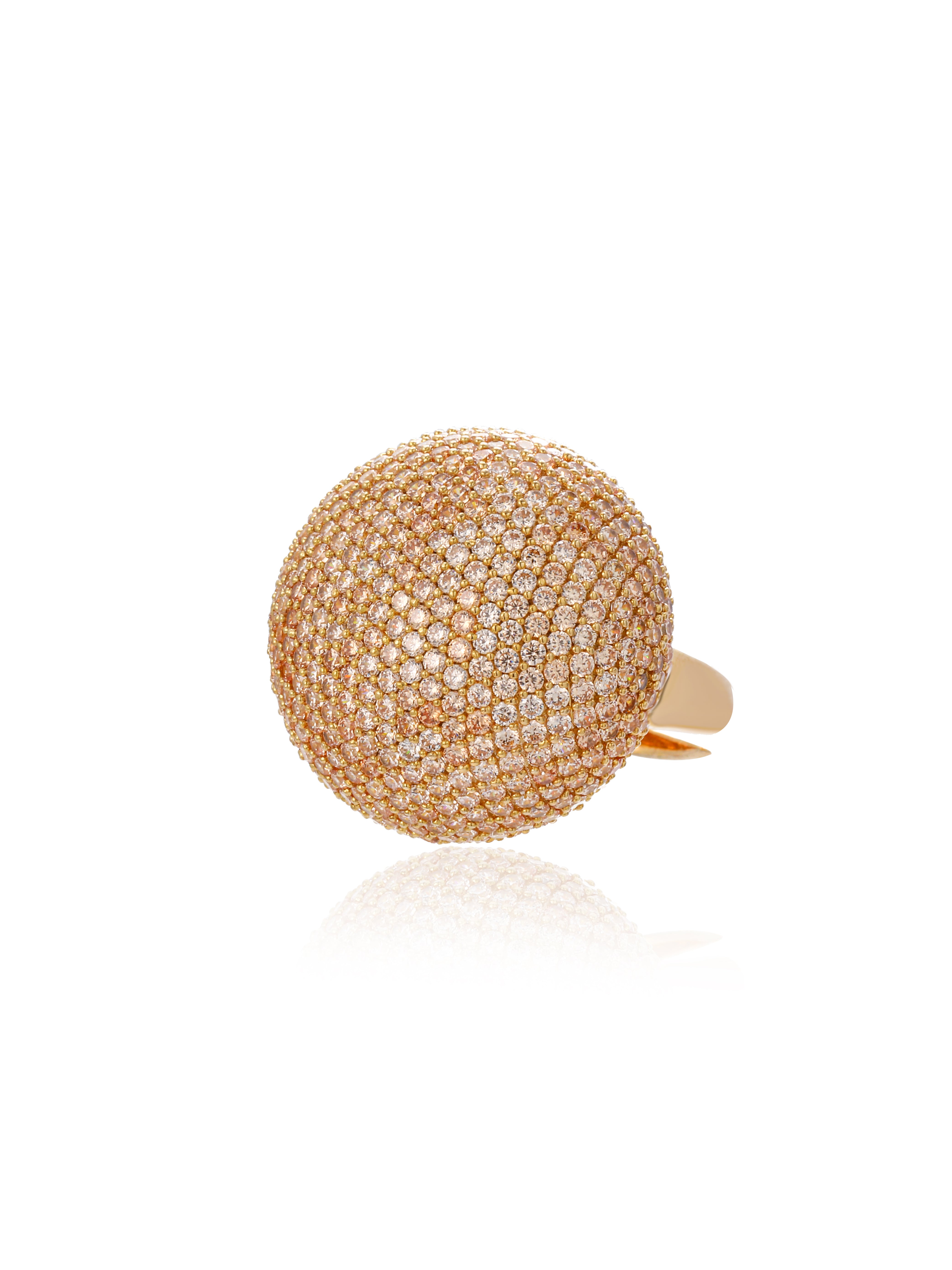 The "Nova" Sphere Pavé Ring