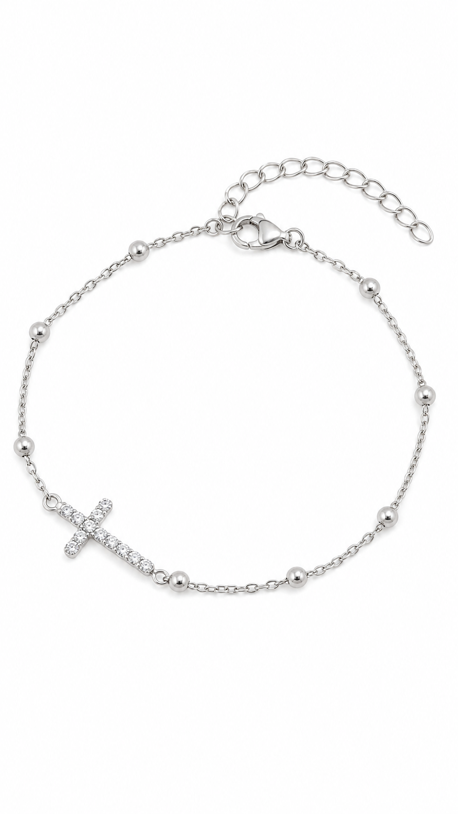 Elara Pavé Cross Bracelet