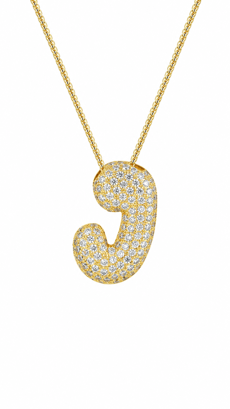 Palisades Pavé Initial Necklace