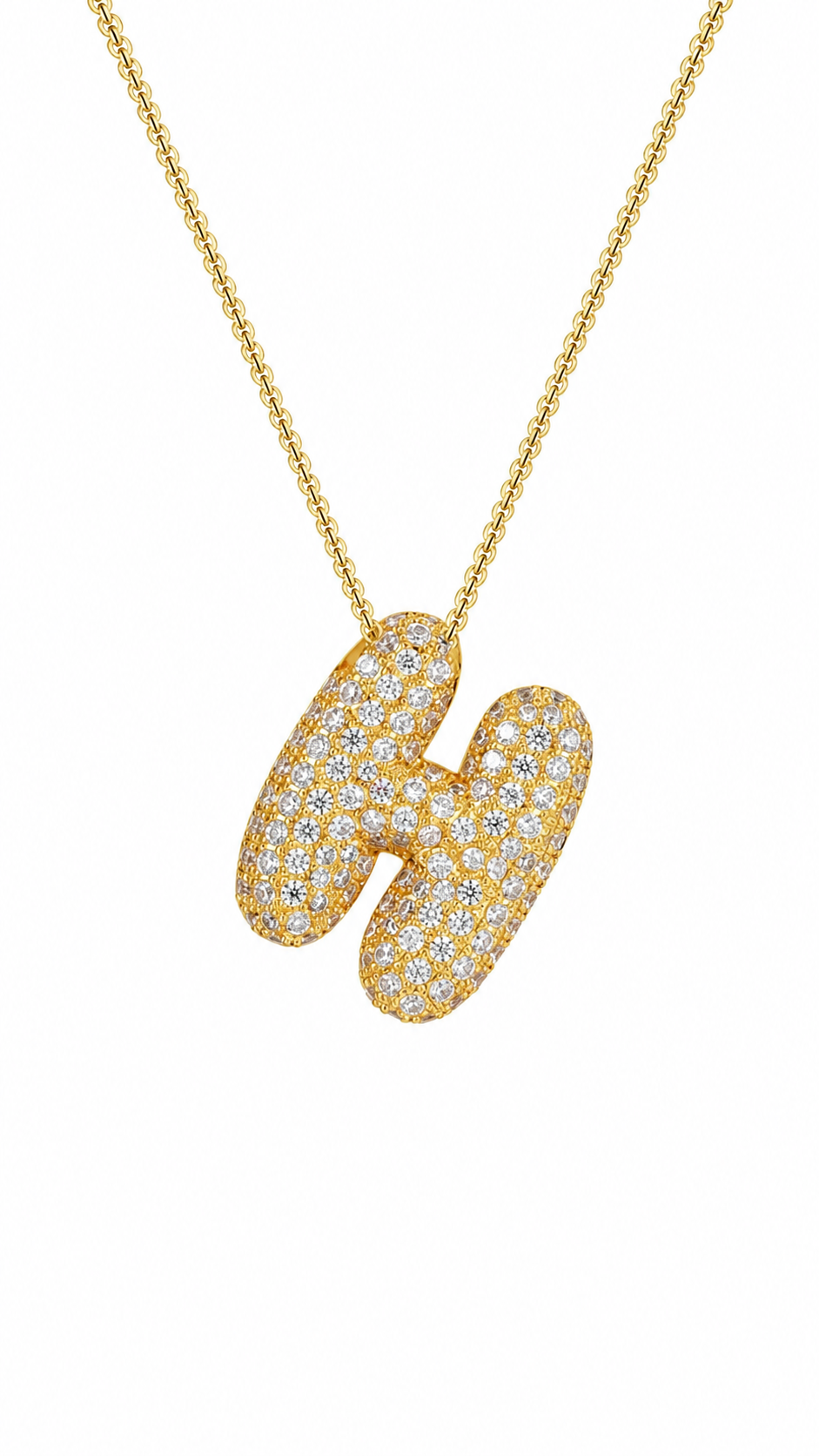 Palisades Pavé Initial Necklace