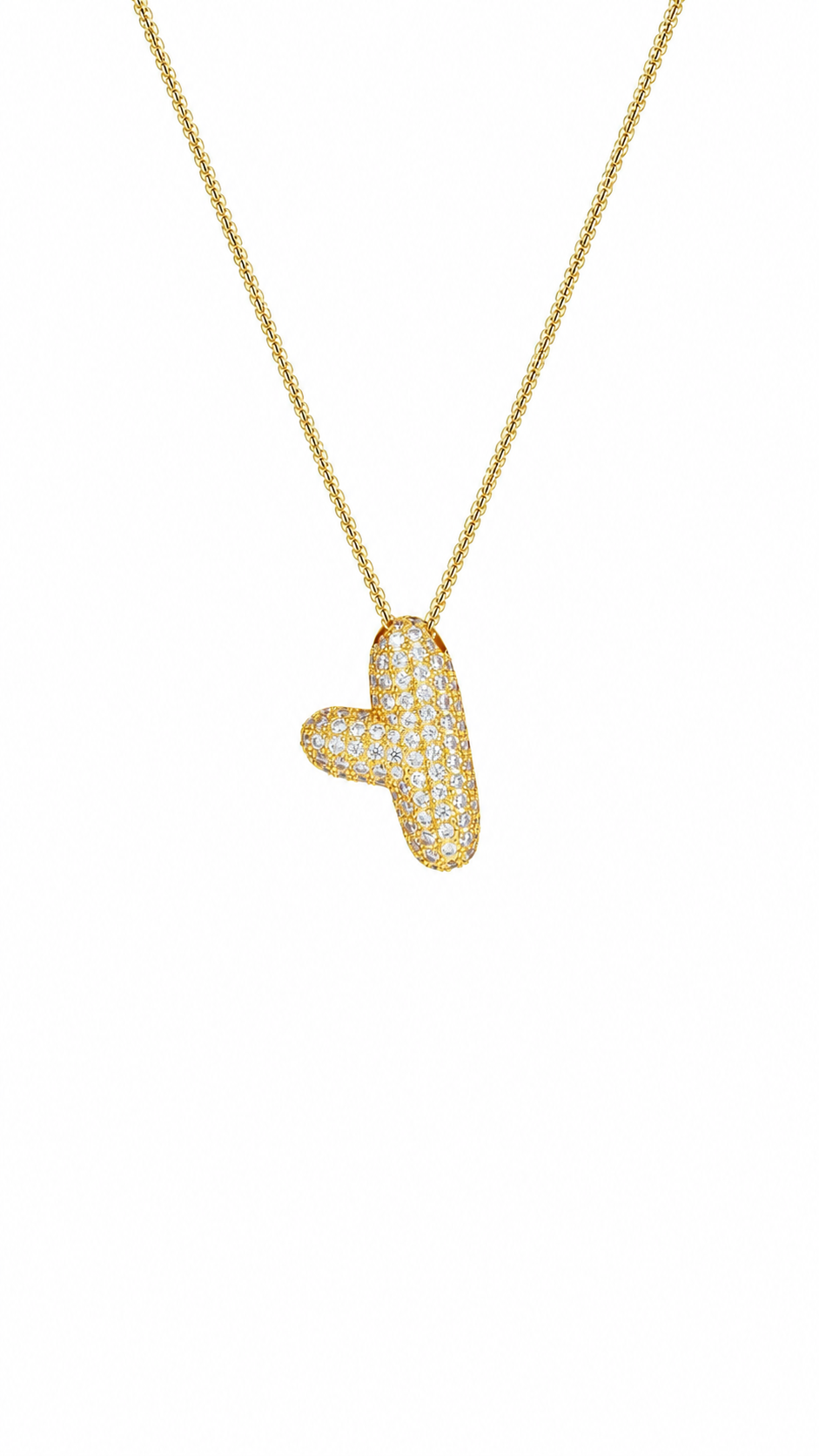 Palisades Pavé Initial Necklace