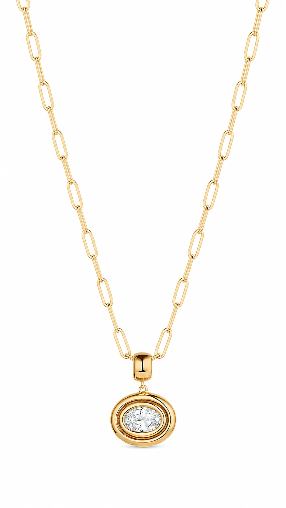 Solène Oval Pendant Necklace