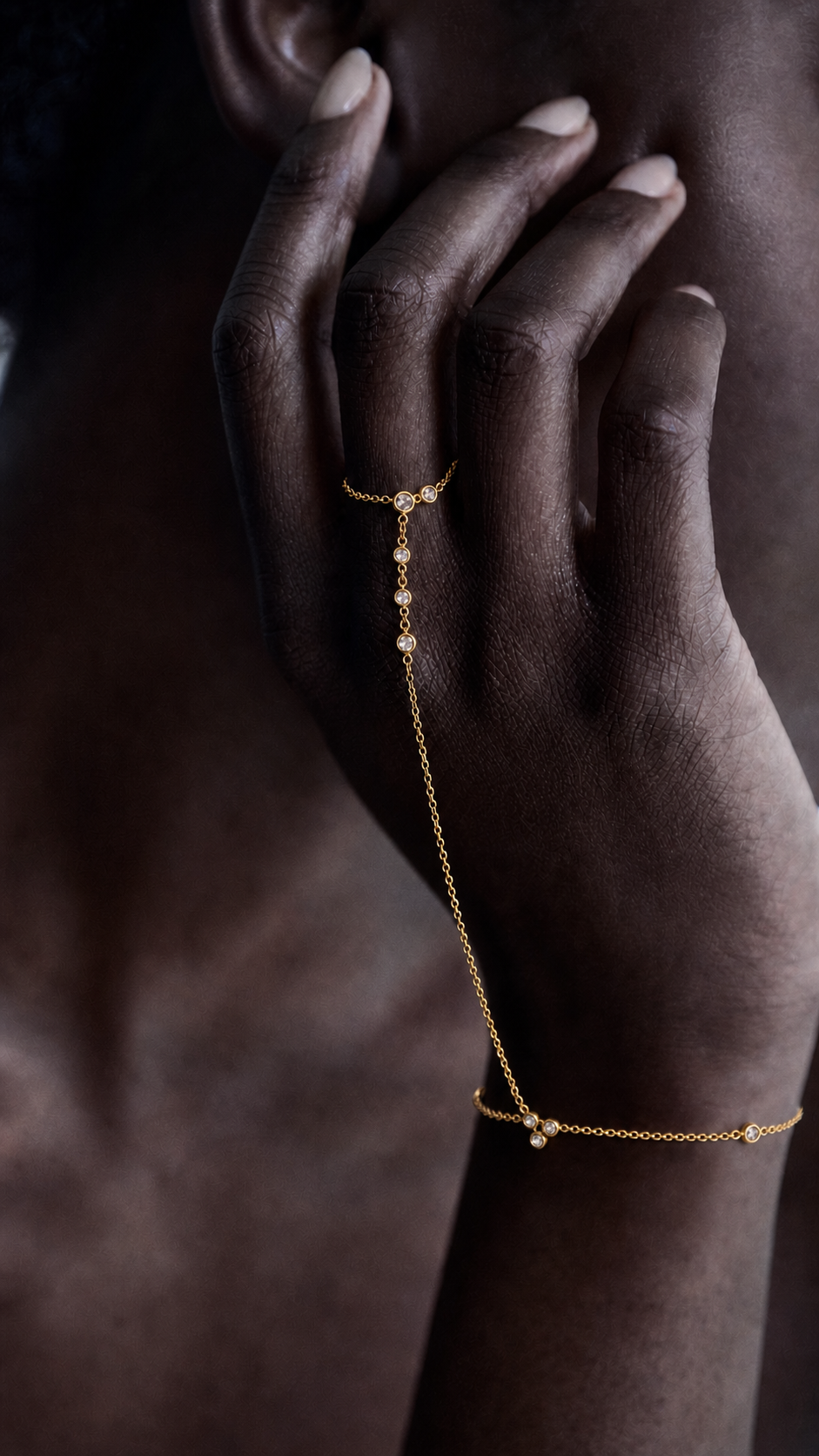 Bezel Crystal Hand Chain