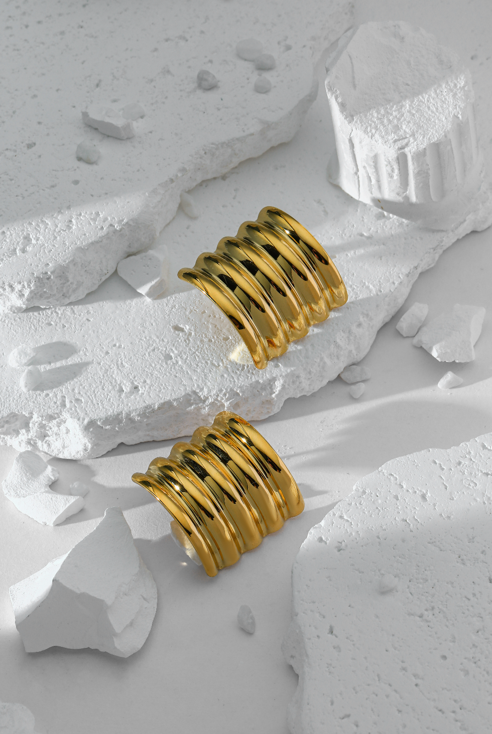 Tile-shaped Statement Earrings