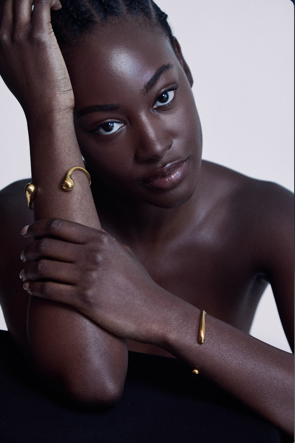 Daily Essential Rounded Cuff | Polished Gold Finish Open Bangle