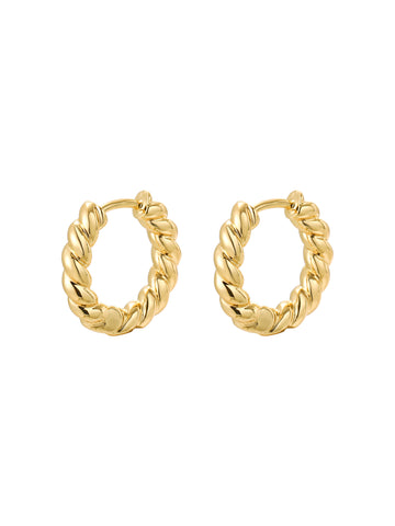 2. Twisted Earrings with 18K Gold Plating - $49.00