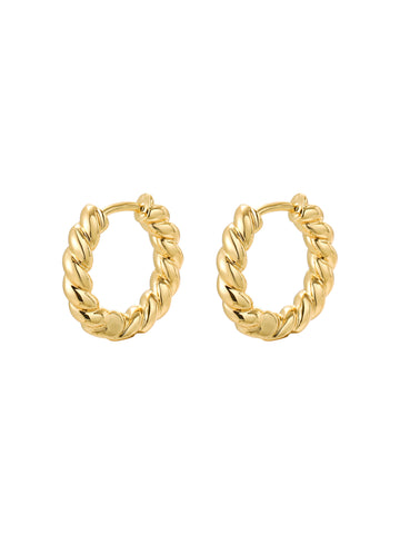 2. Twisted Earrings with 18K Gold Plating