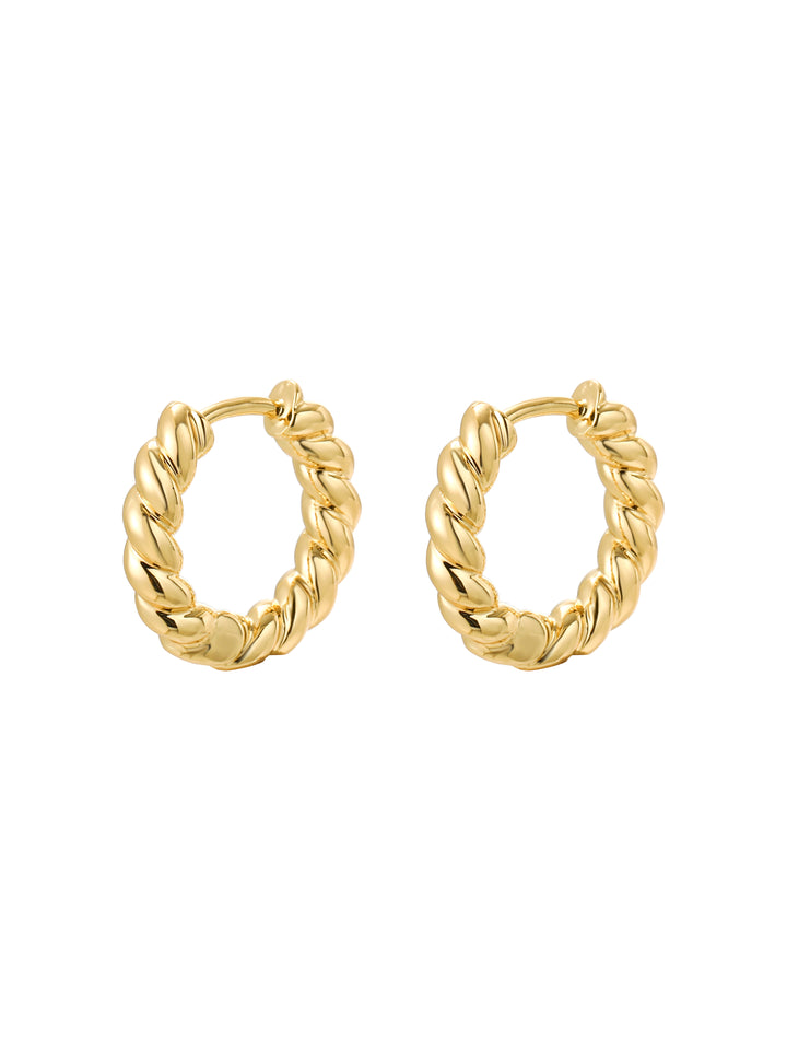 Twisted Earrings with 18K Gold Plating