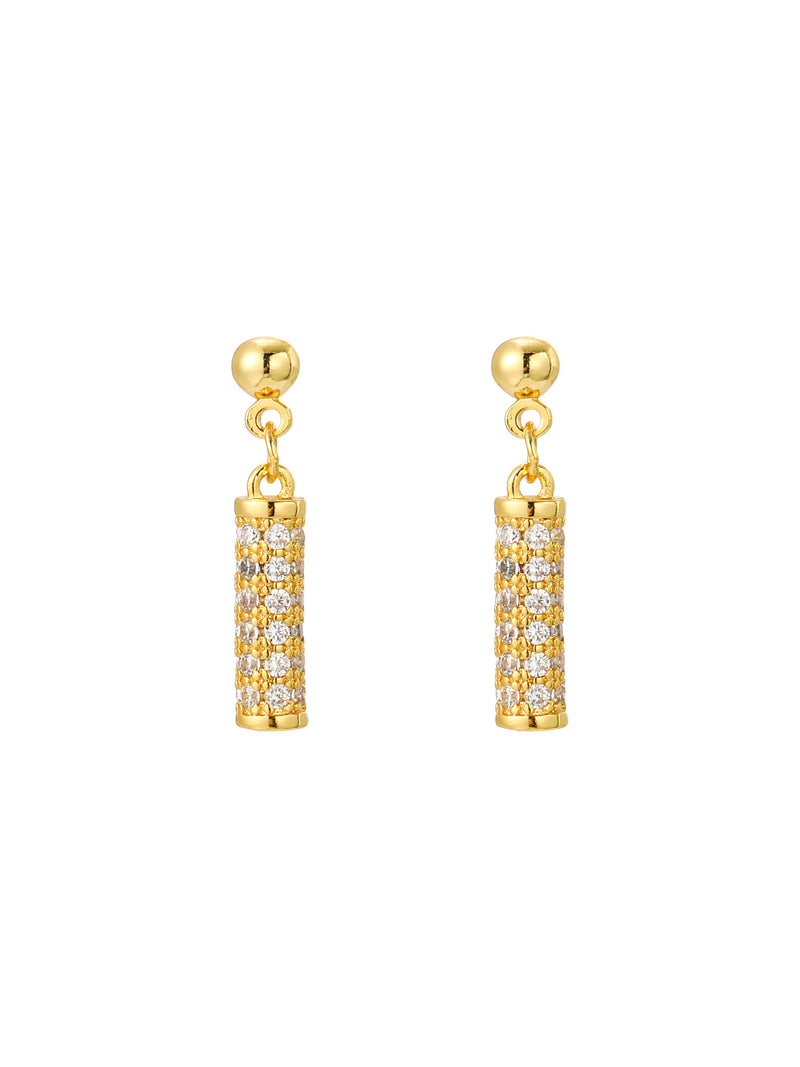 Diamond Drop Earrings with 18K Gold Platin