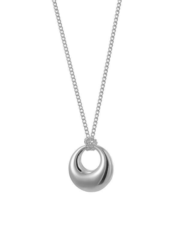 Dazzle Dream---Ethereal Circle Pure Silver Necklace