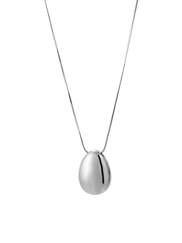 Dazzle Dream---Large Water Drop Pure Silver Long  Necklace