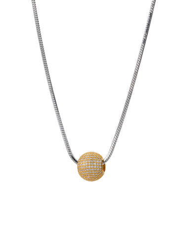 Dazzle Dream----Shiny Spherical Silver Necklace