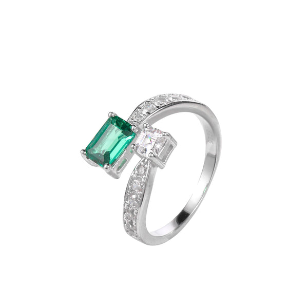 Emerald Cut Cubic Zirconia Ring