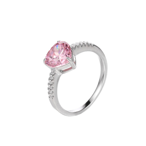 Sterling Silver Heart CZ Ring