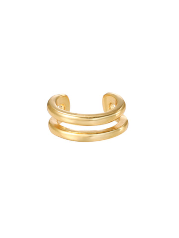 2. Sterling Silver Double Hoop Ear Clip with 18K Gold Plating - $85.00
