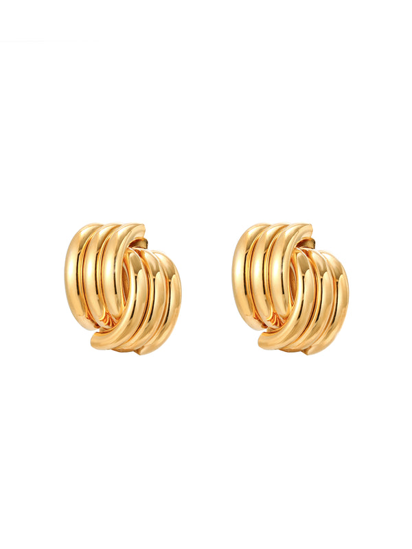 Knot Earrings with 18K Gold Plating