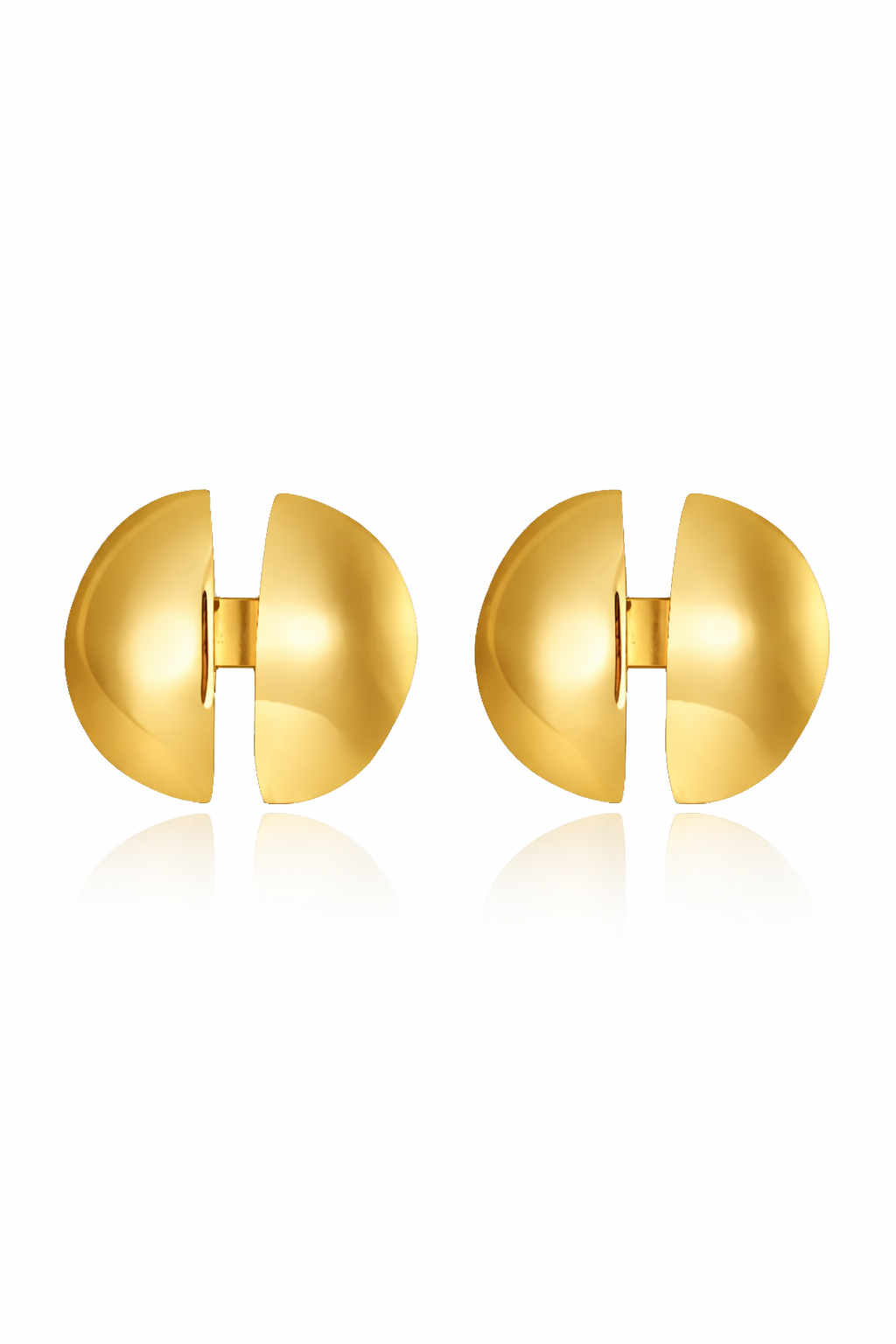 Heritage Sculptural Stud Earrings – 18K Gold & Silver Toned Art Earrings