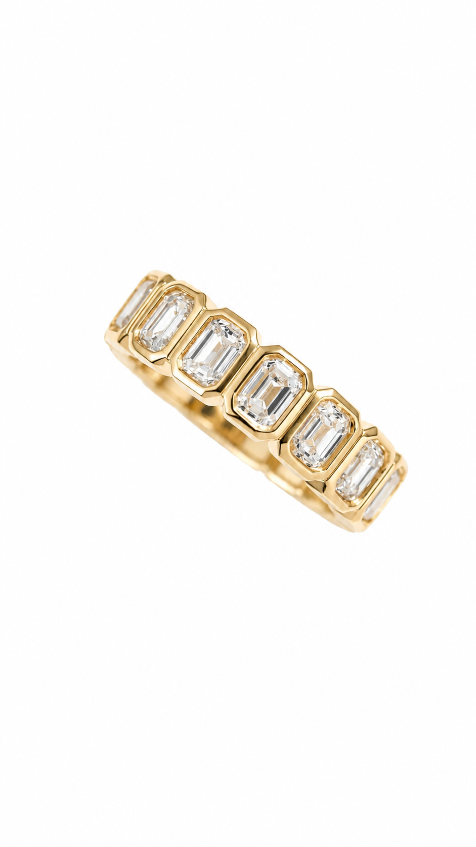 The "Eternal" Emerald Cut Band – Gold Plated Luxury Zirconia Ring