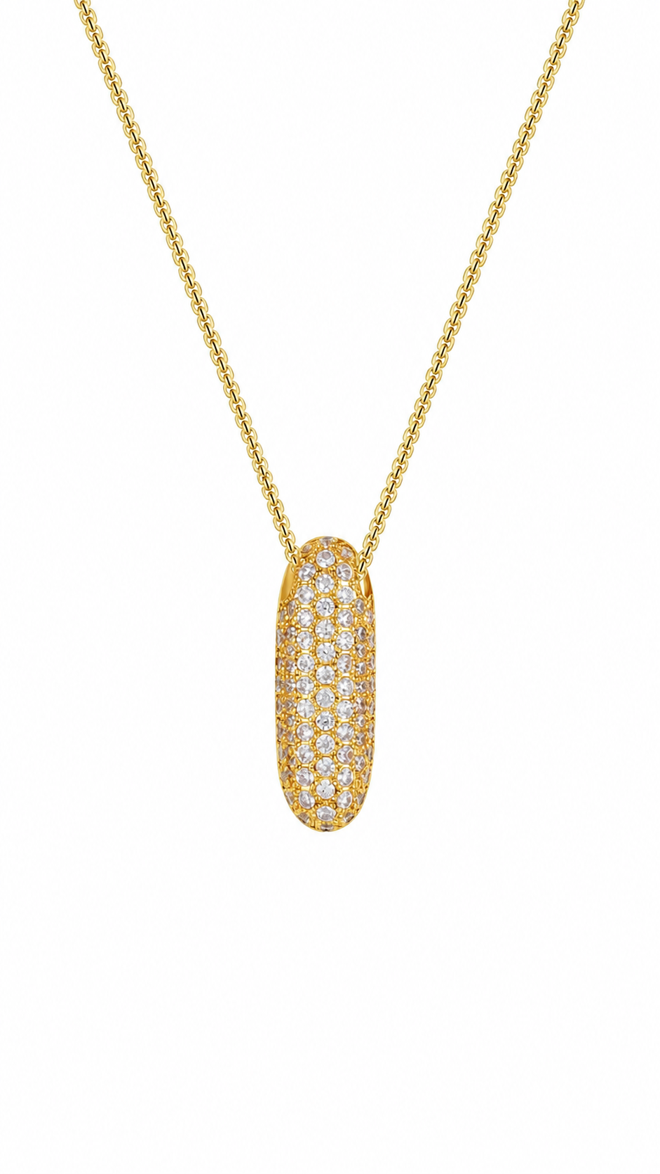 Palisades Pavé Initial Necklace