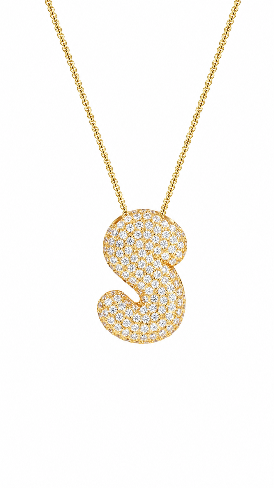 Palisades Pavé Initial Necklace