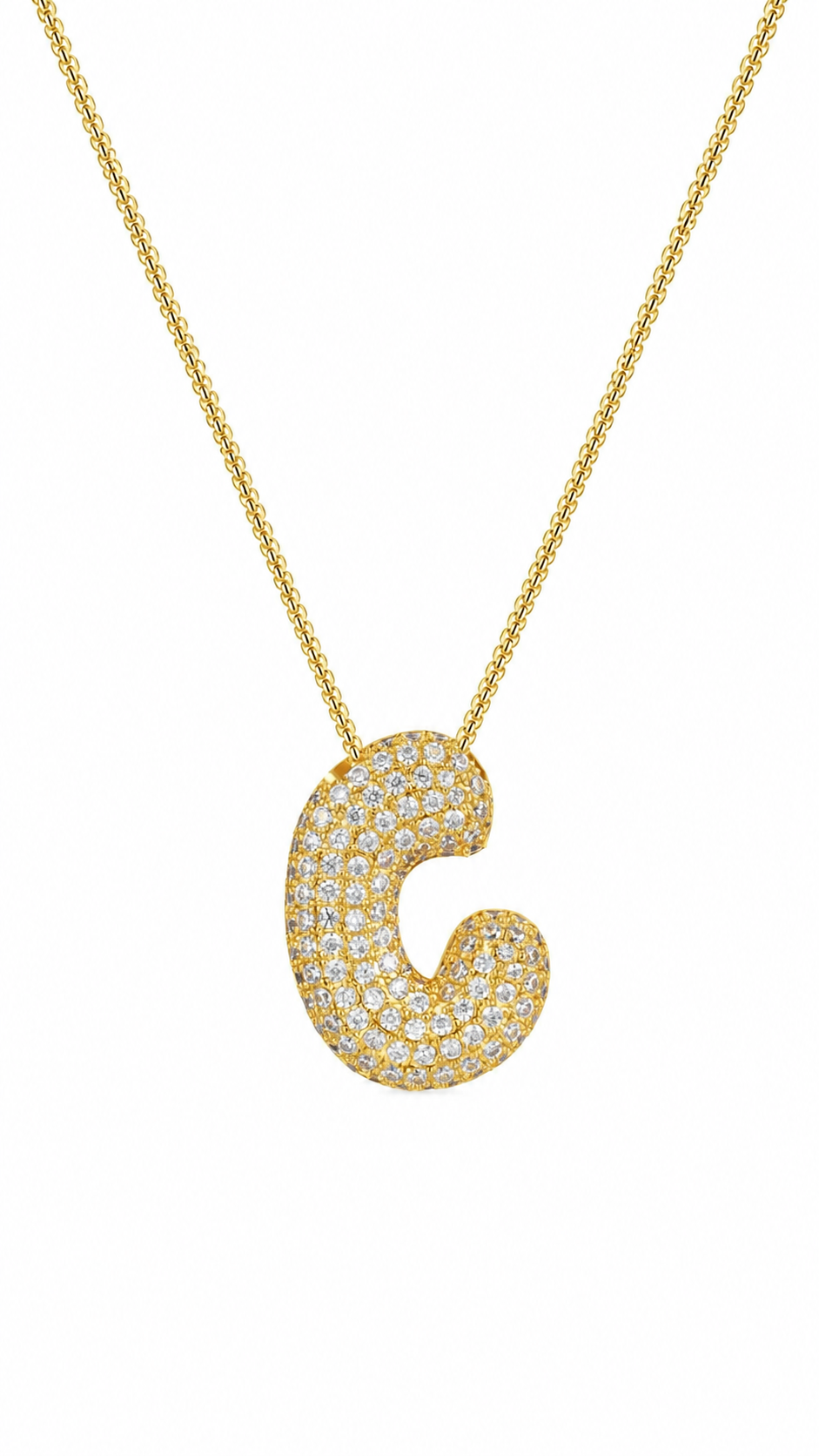 Palisades Pavé Initial Necklace