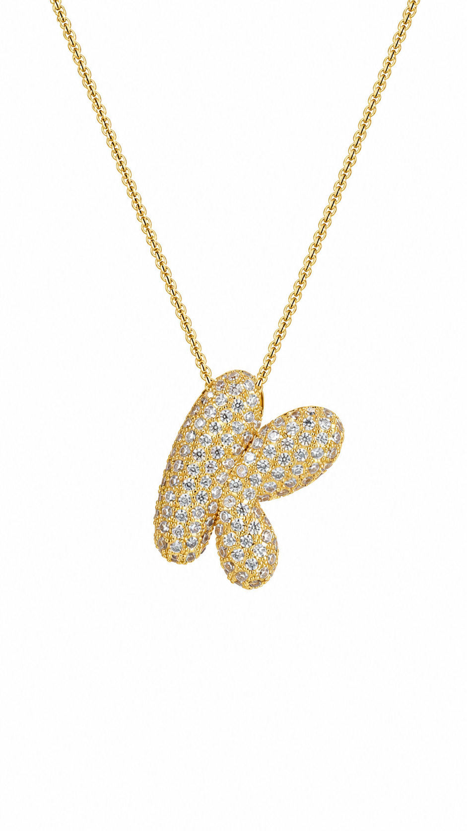 Palisades Pavé Initial Necklace