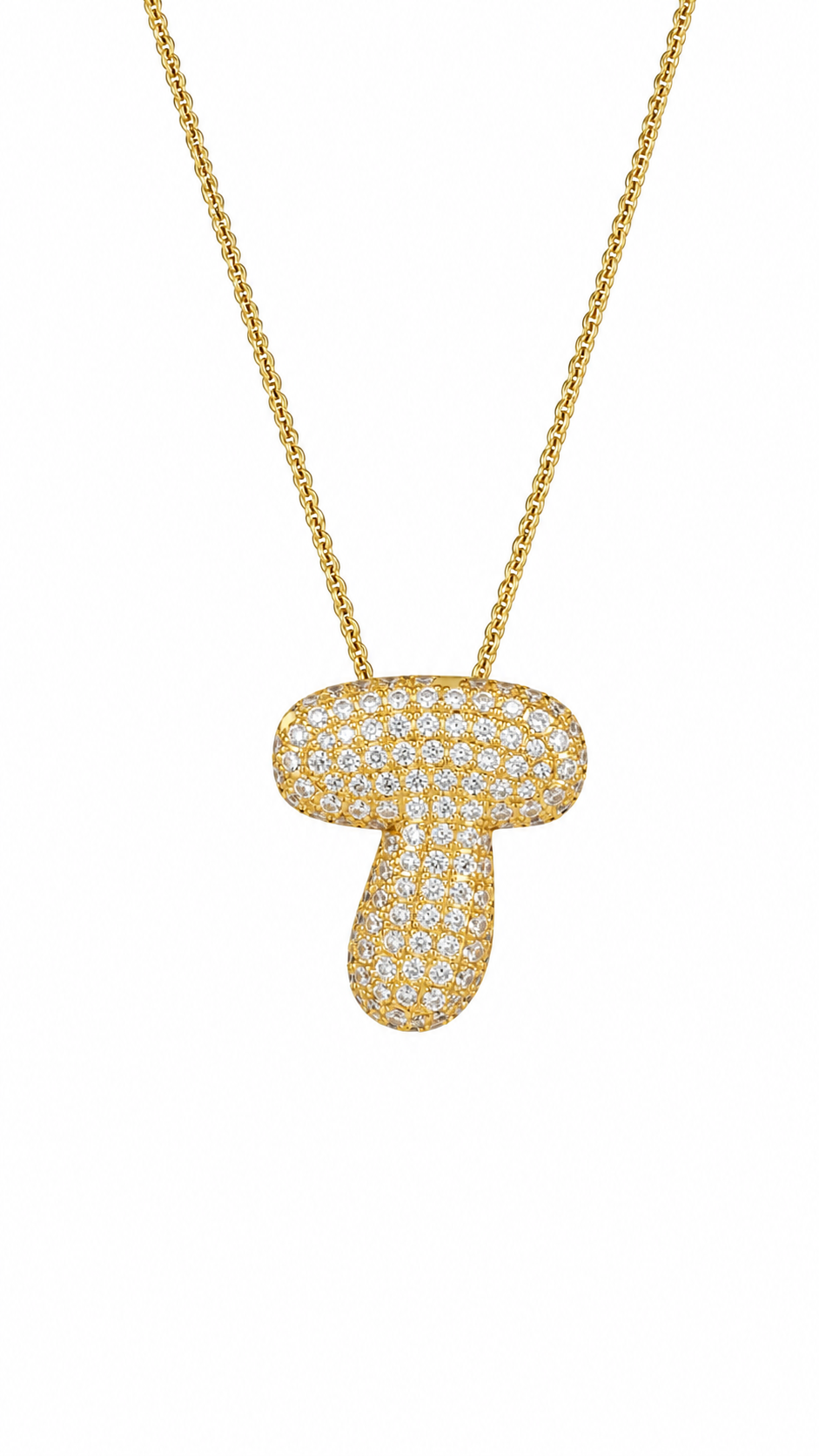 Palisades Pavé Initial Necklace