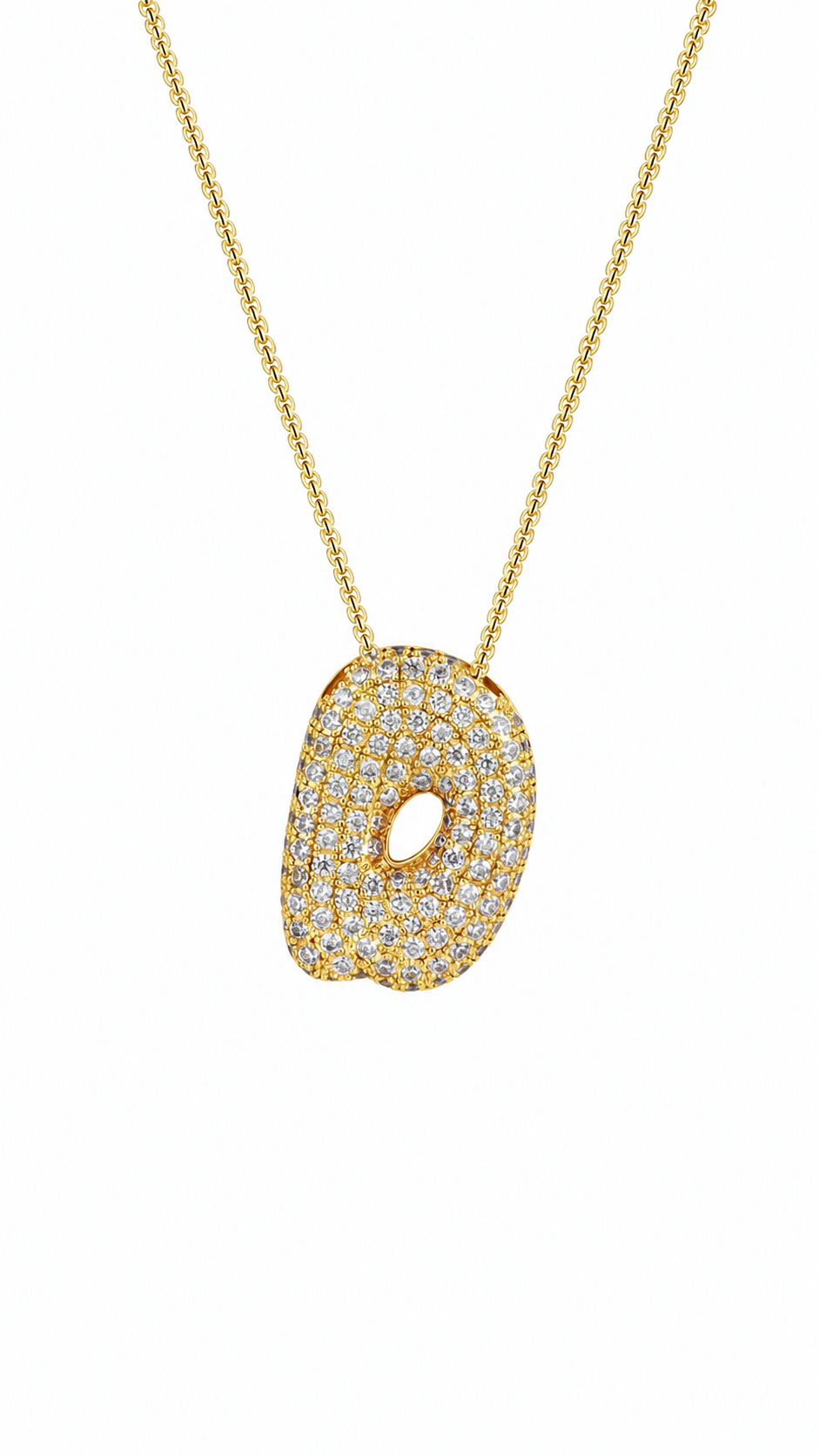 Palisades Pavé Initial Necklace