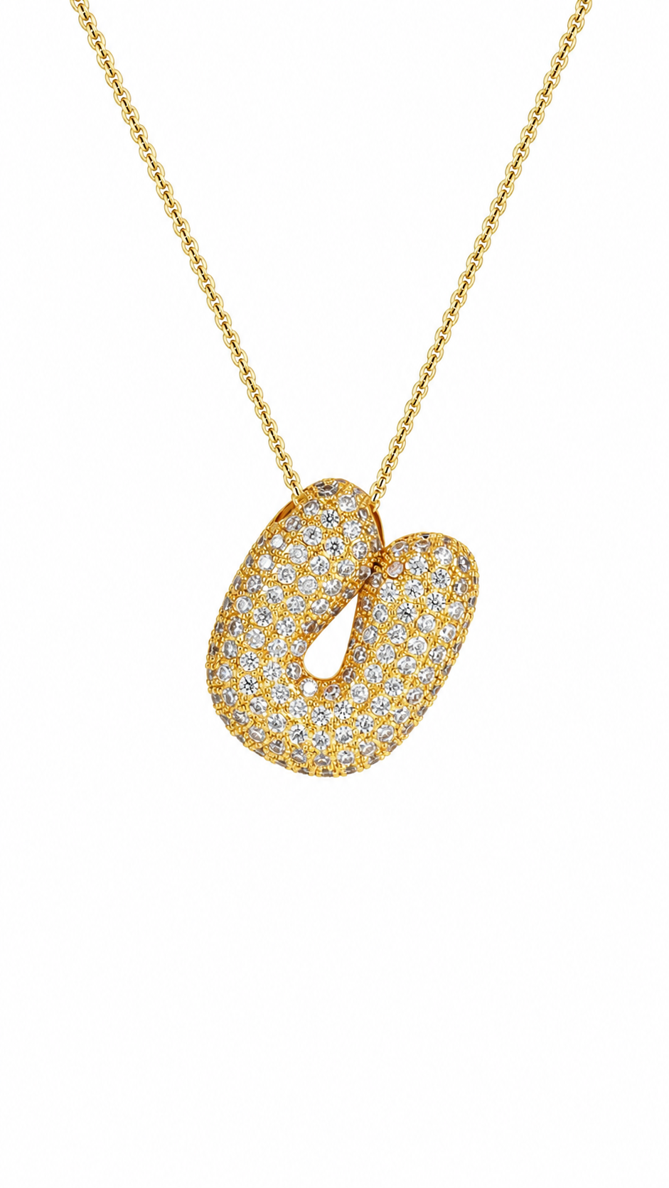 Palisades Pavé Initial Necklace