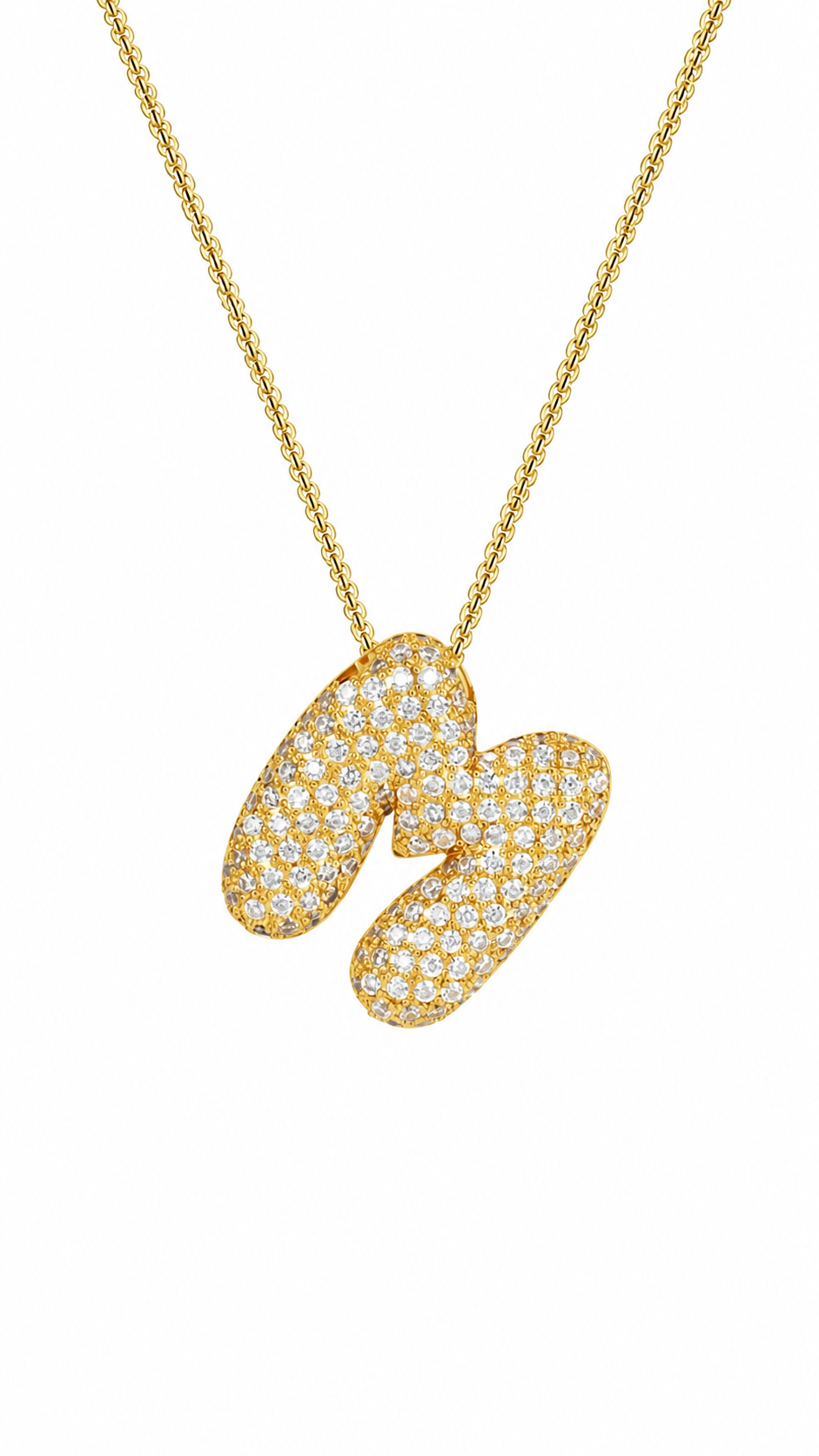 Palisades Pavé Initial Necklace