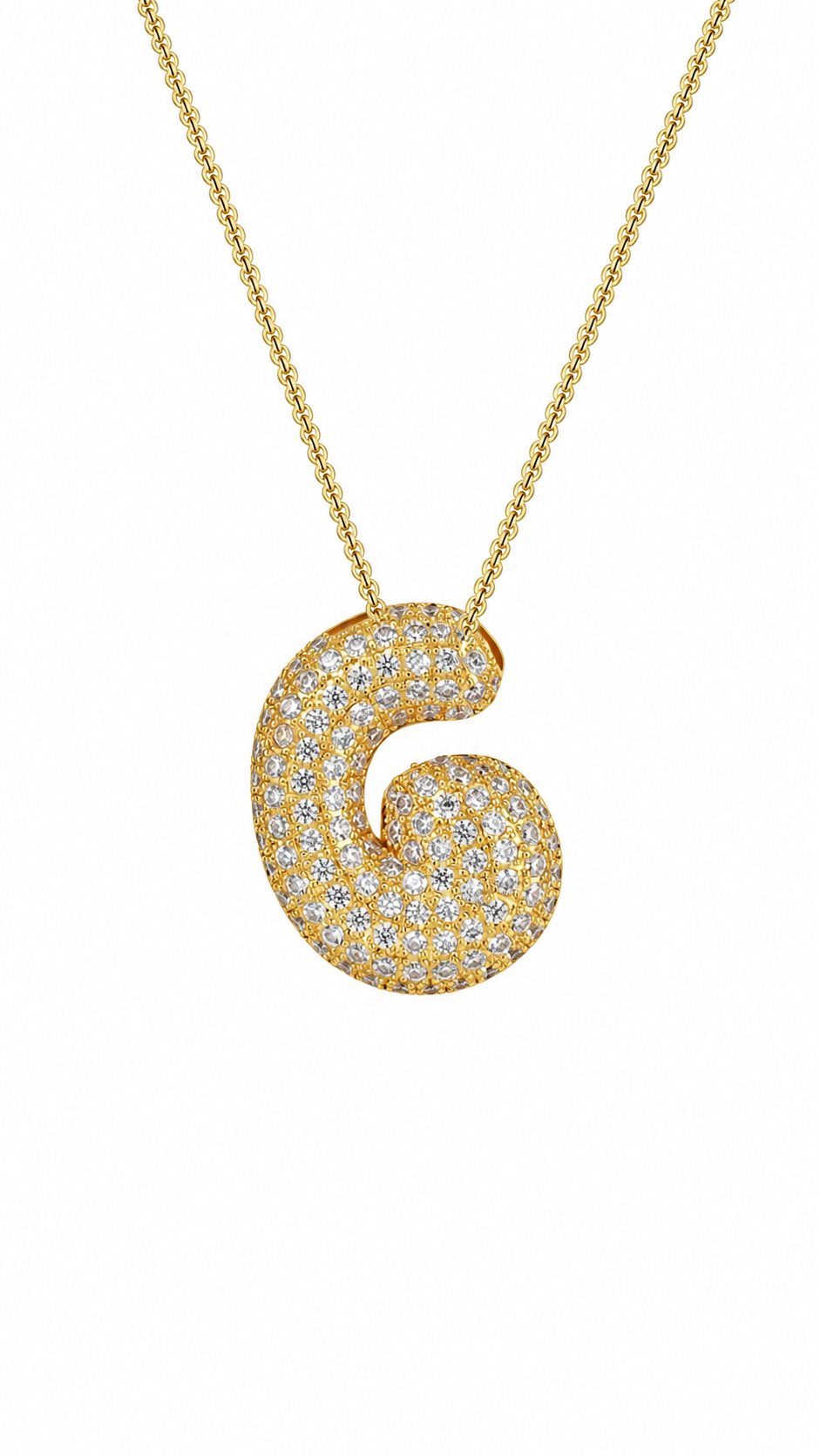 Palisades Pavé Initial Necklace