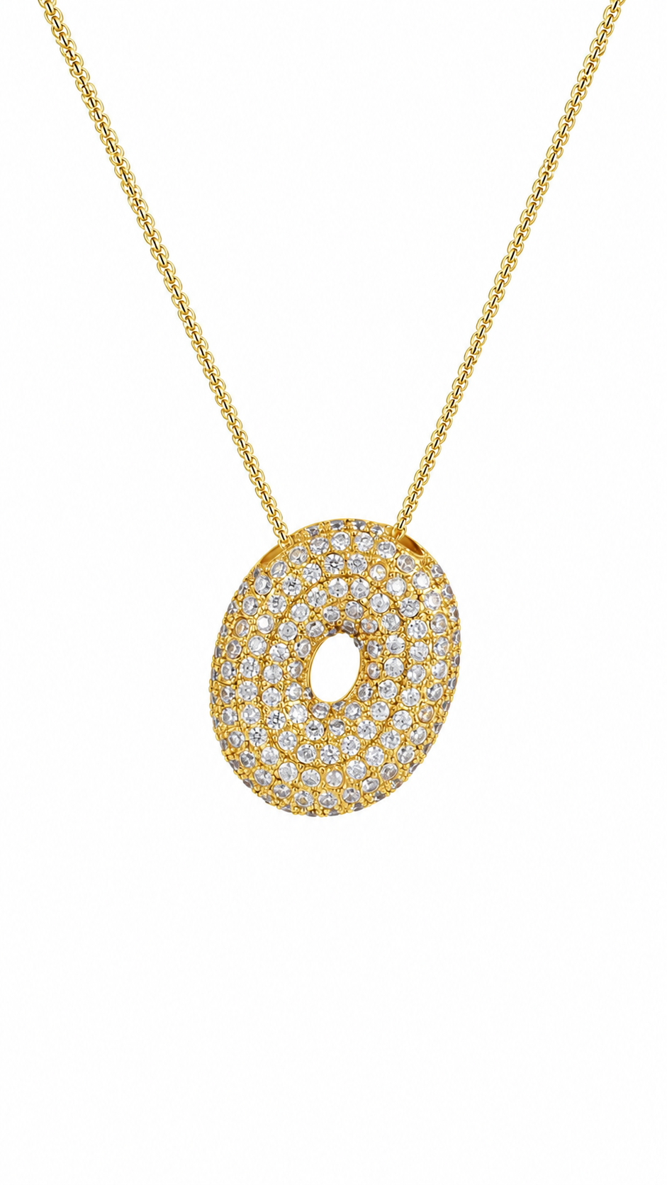 Palisades Pavé Initial Necklace