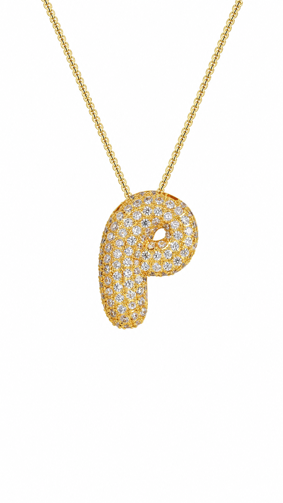 Palisades Pavé Initial Necklace