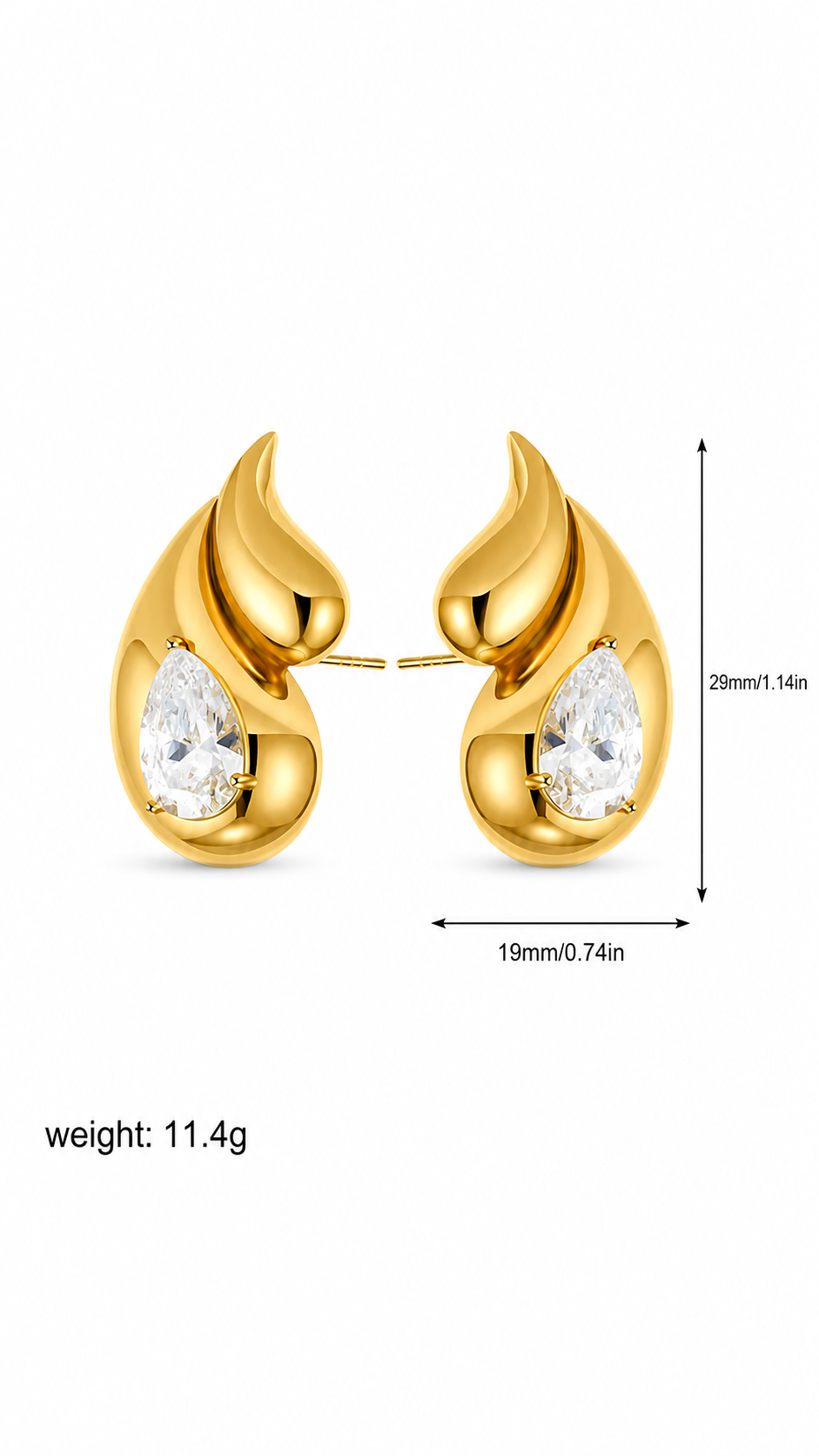 Vivienne Sculpted Teardrop Earrings
