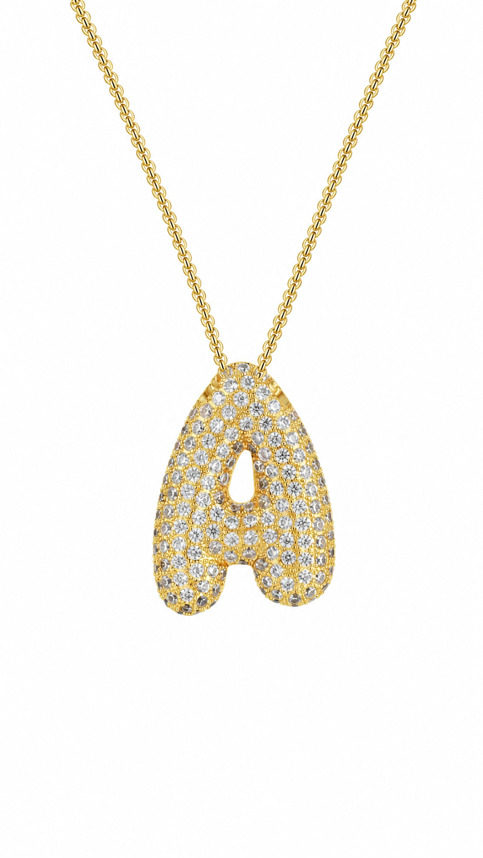 Palisades Pavé Initial Necklace