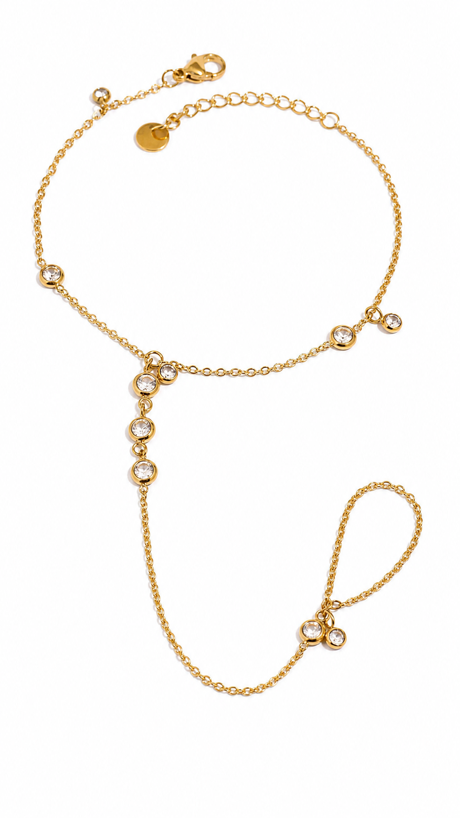 Bezel Crystal Hand Chain