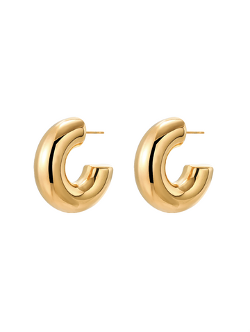 C-Earrings with Gold Plating - $88.00