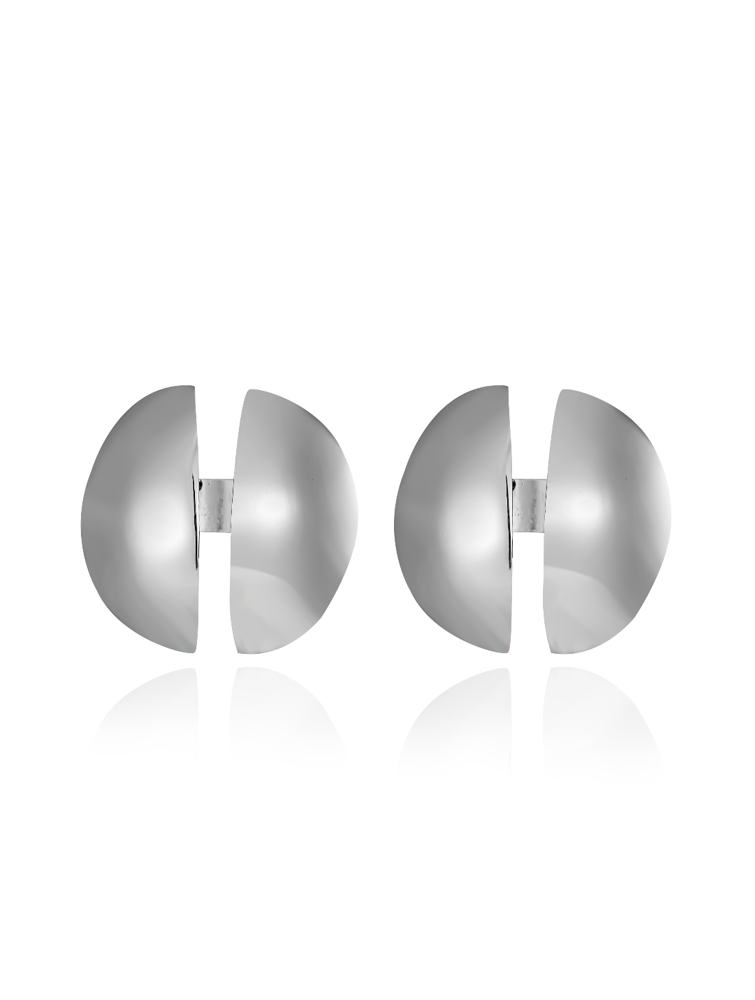 Heritage Sculptural Stud Earrings – 18K Gold & Silver Toned Art Earrings