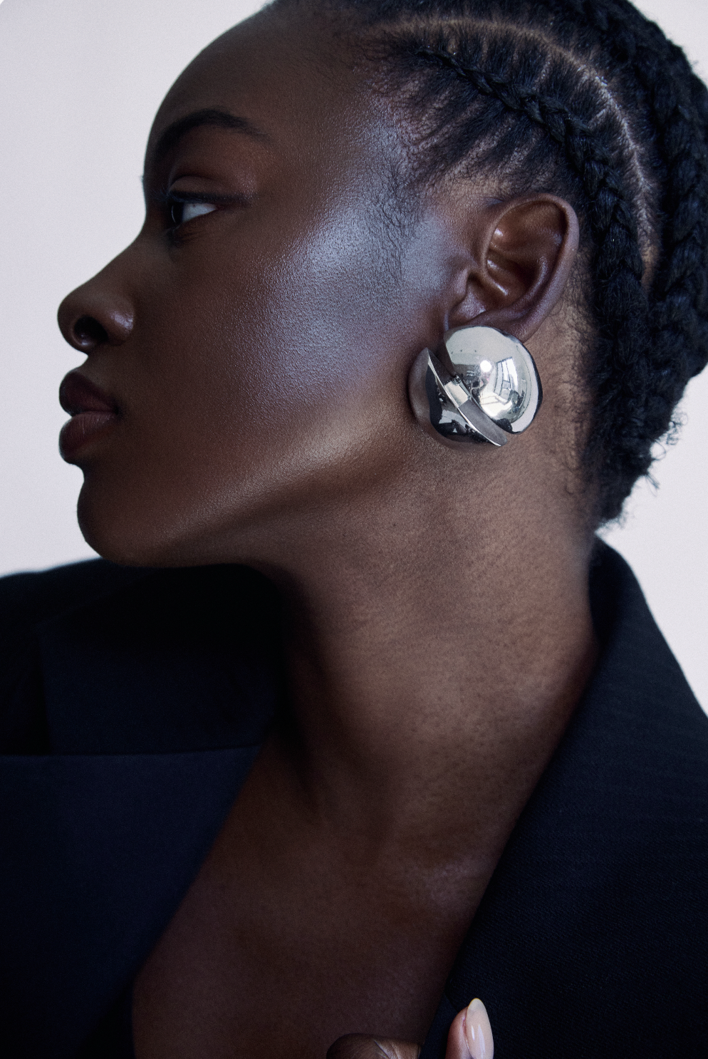 Heritage Sculptural Stud Earrings – 18K Gold & Silver Toned Art Earrings