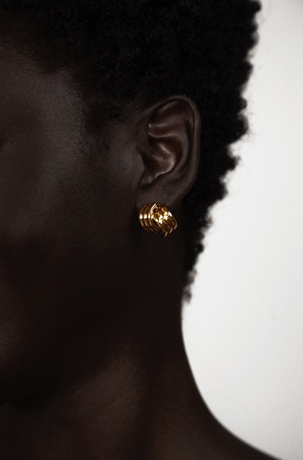 Love Knot Stud Earrings - Chunky 18K Gold & Silver Finishes