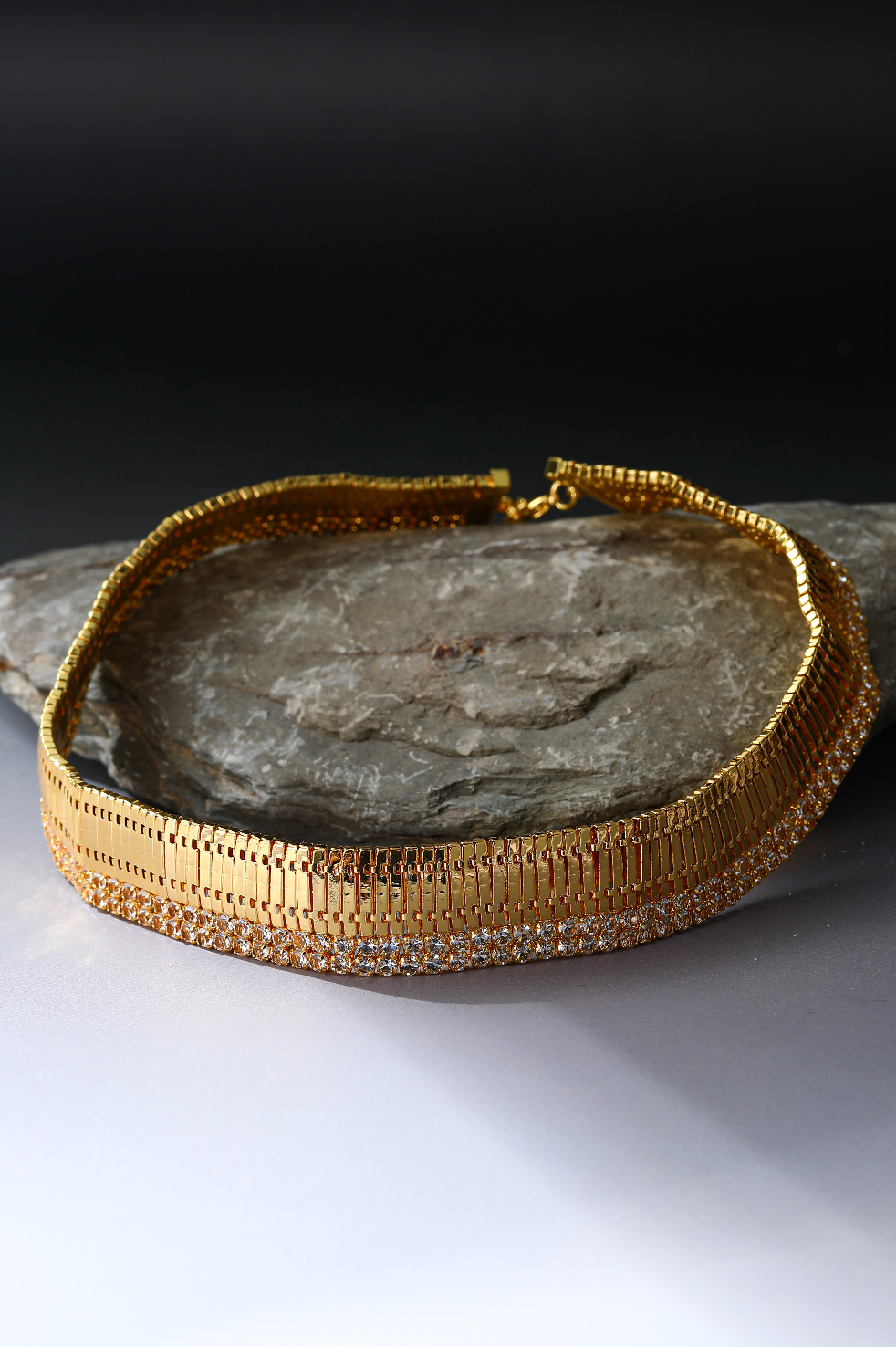 Peacock’s Prayer: Art Nouveau Gilded Statement Choker - Luxury Baroque Collection