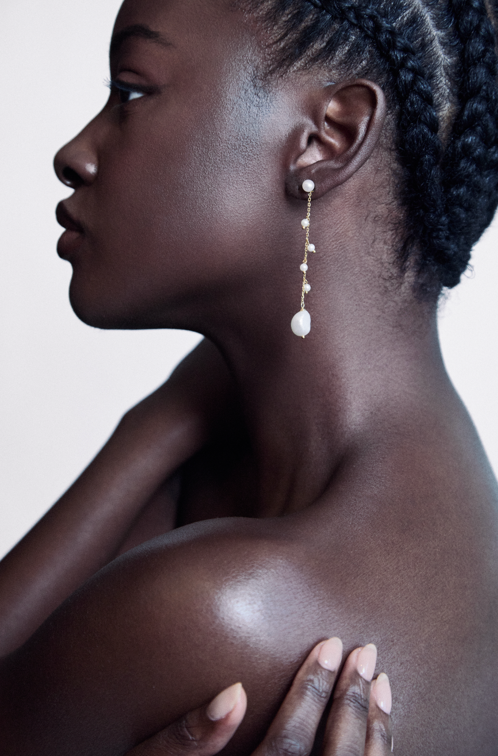 Baroque Pearl Waterfall Tassel Earrings - 18K Gold Plated 925 Sterling Silver