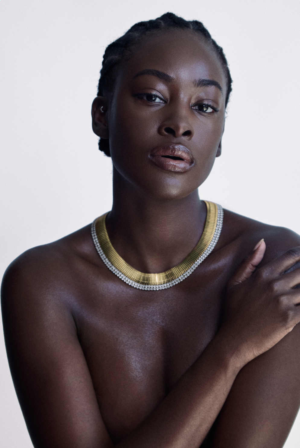 Peacock’s Prayer: Art Nouveau Gilded Statement Choker - Luxury Baroque Collection