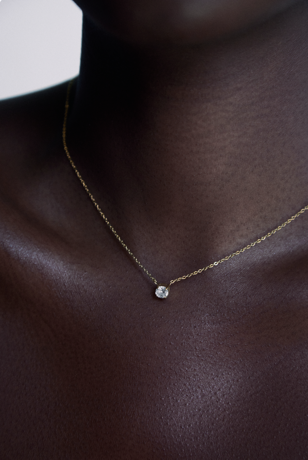 The Eternal Spark: Square-Cut Solitaire Necklace - 18K Gold Plated Stainless Steel